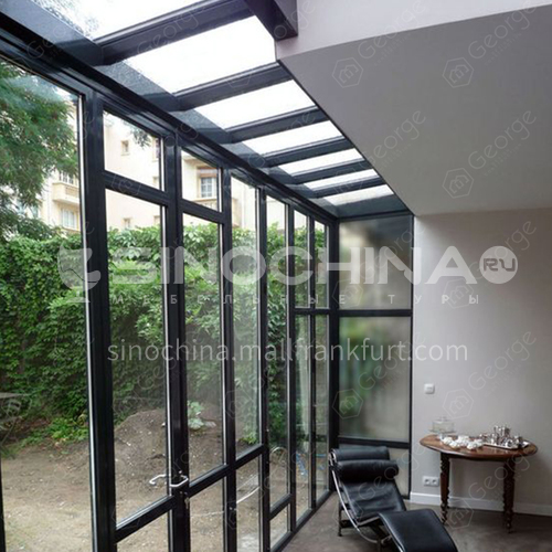 aluminum prefabricated glass conservatory steel frame sunroom
